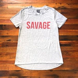 Gray Savage graphic T-Shirt